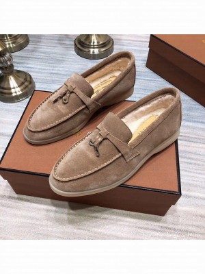 Loro Piana Summer Charms Walk Suede Calf Skin loafer
