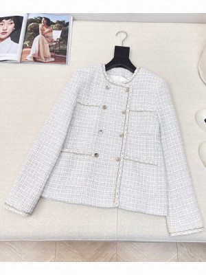 Chanel Women's Tweed Jacket White