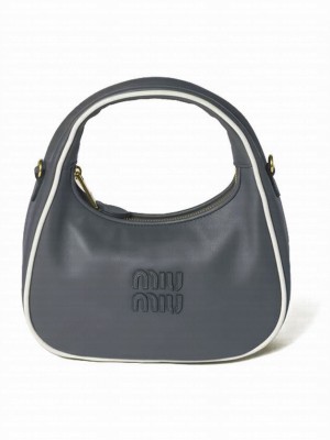 Miumiu Wander Leather Bag 5BC125 Gray