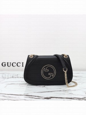 GUCCI BLONDIE SMALL SHOULDER Original Leather Bag 815715 black
