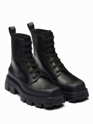 Prada Women's Leather Booties 2TG207 Black