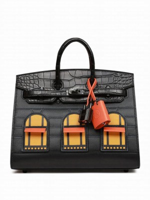 Hermes Sac Faubourg Birkin 20 So Matte Alligator Hardware Black
