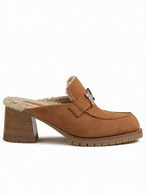 Hermes Women's Flore 60 Mule Coffee