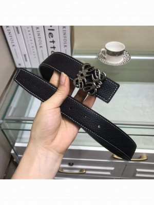 Loewe Width 32mm Leather Belt With Anagram Buckle 021