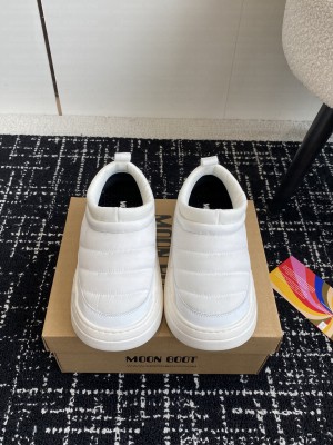 MOON BOOT PARK SOFT WHITE NYLON SNEAKERS