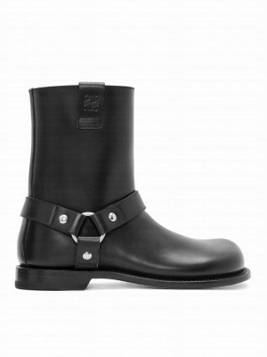 Loewe Women's Campo Biker Boot In Calfskin Black