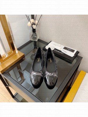 Chanel Sequins Ballerinas Flat Sliver