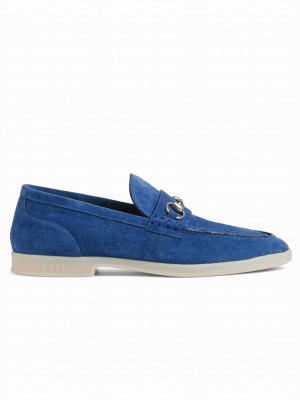 Gucci Men's Loafer With Horsebit 782672 Blue