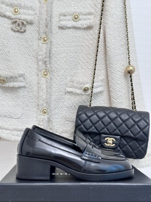 Chanel Lambskin 5.5cm Loafers 2023 019