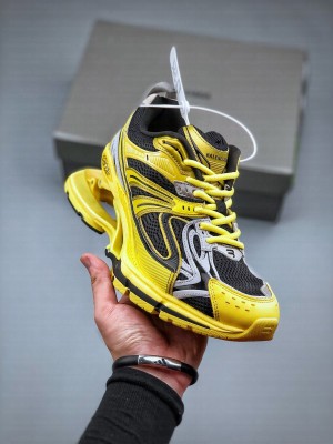 Balenciage X-Pander Unisex Sneaker in yellow, grey and black mesh and nylon 2022