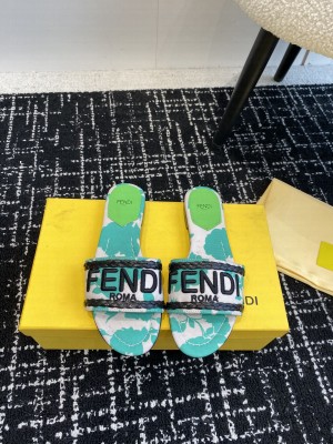 Fendi Signature Flat Slide Sandals 04