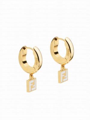 Fendi Women's Forever Fendi Earrings 8AH990 White