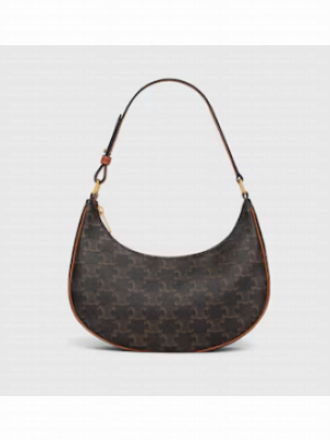 Celine AVA BAG IN TRIOMPHE CANVAS AND CALFSKIN 193952 TAN