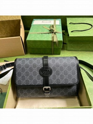 Gucci GG messenger bag with Interlocking G 745679 black