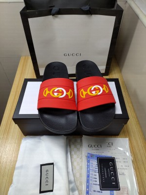 Gucci Unisex Rubber Flat Slide Sandals 018 2021 Collection