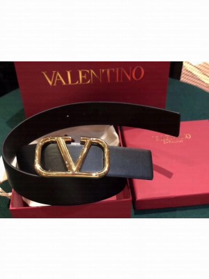 valentino 4cm vlogo belt black