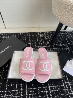 Chanel CC Logo Fabric Slide Mule 2024 03