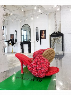 BOTTEGA VENETA  Red  Mule Sandals