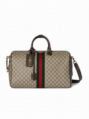 Gucci Savoy Medium Duffle Bag Dark Coffee