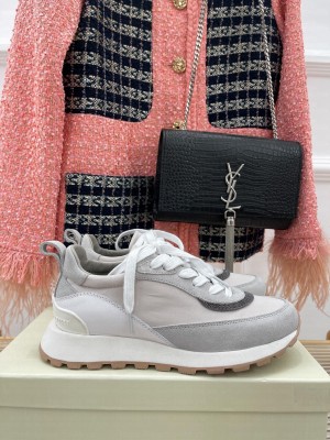 Brunello Cucinell Suede and techno fabric runners sneakers 024