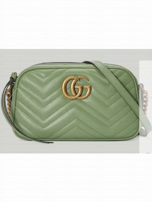 Gucci GG Marmont matelasse shoulder bag 447632 Sage green