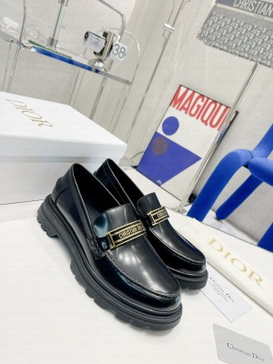 Dior Brushed Calfskin Code Loafers Black 2022 Collection