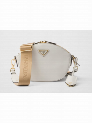 Prada Leather mini shoulder bag 1BH212 white