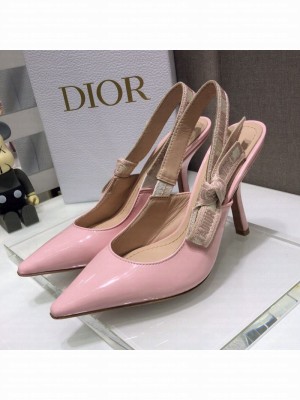 Dior J'Adior Slingback Pumps 9.5cm in Pink Patent Calfskin Spring/Summer 2021 Collection
