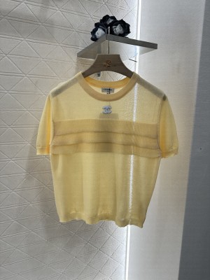Chanel Knitted short sleeves Yellow