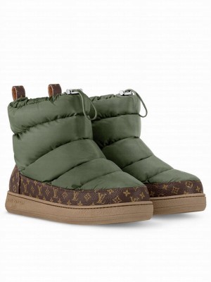 Louis Vuitton Women's LV Cloud Ankle Boot 1ADD54 Dark Green