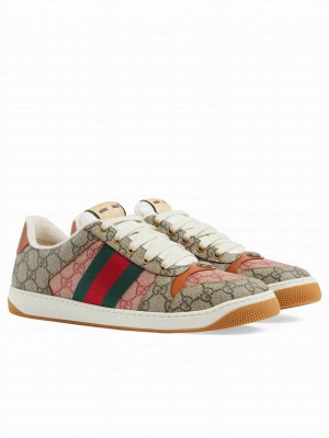 Gucci Unisex Lunar New Year Screener GG Sneaker 722618 Coffee