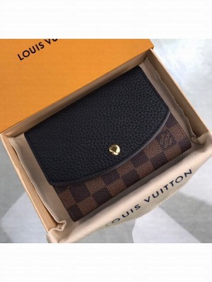 Louis Vuitton Normandy Compact Wallet N60043 Black/Damier Ebène Canvas