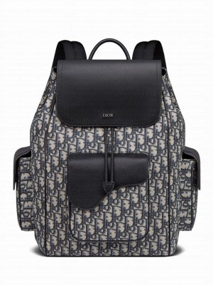 Christian Dior Saddle Backpack Dark Blue