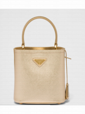 Prada Panier Saffiano leather mini-bag 1BA373 Platinum