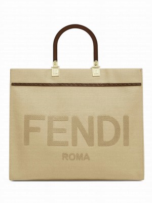 Fendi Sunshine Medium Shopper 8BH386 Cream