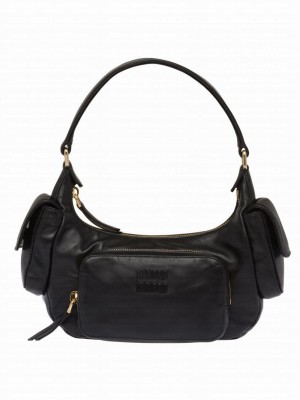 Miumiu Nappa Leather Pocket Bag 5BC146 Black