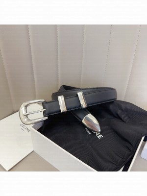 CELINE WIDTH 2.5CM SMALL WESTERN BELT IN TAURILLON LEATHER 029