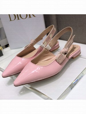 Dior J'Adior Slingback Ballerinas Flats in Pink Patent Calfskin Spring/Summer 2021 Collection