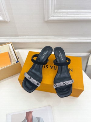 Louis Vuitton Sparkle 9.5cm Heel Slide Sandals 2023 05