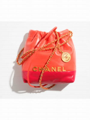 CHANEL 22 MINI HANDBAG AS3980 Dark Orange & Red