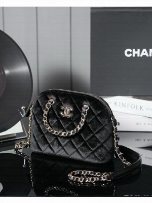 CHANEL SMALL SHOPPING BAG AS5130 Velvet black