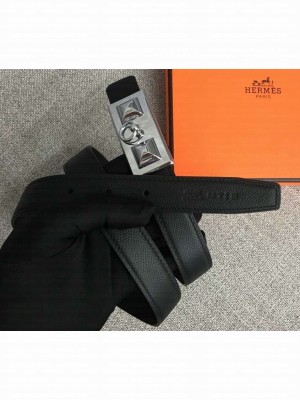 Hermes Width 2.5cm Collier De Chien Buckle Belt Black/Silver