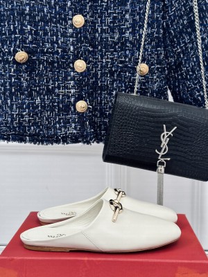 Valentino Garavani VLogo mule in calfskin White