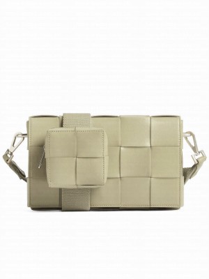 Bottega Veneta Cassette With Versatile Strap Khaki