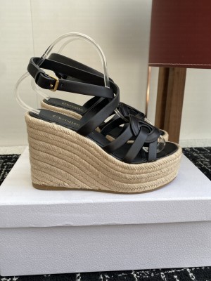 Dior D-Club Wedge Sandal Black Calfskin