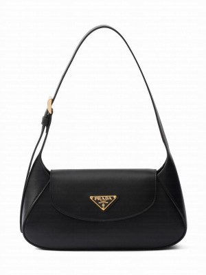 Prada Small Leather Shoulder Bag 1BD358 Black