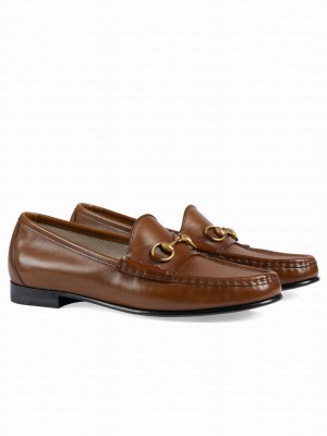 Gucci Women's 1953 Horsebit Loafer In Leather 309701 Coffee