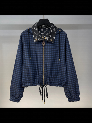 Louis Vuitton Check Jacket Blue 2025