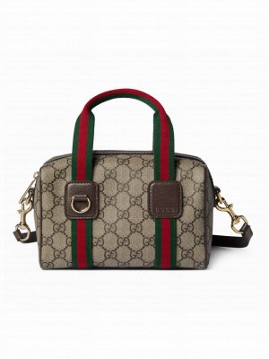 Gucci Mini Gg Handbag Dark Coffee