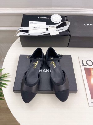 Chanel calfskin & Grosgrain Mary Janes Black 2025